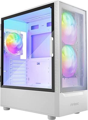 Antec NX410 ATX Mid-Tower Case, Tempered Glass Side Panel, Full Side View